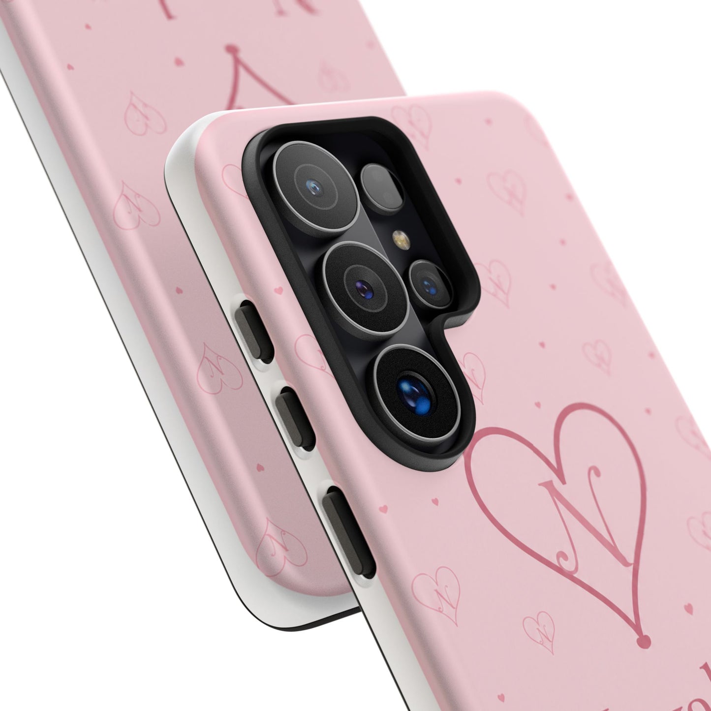 Novalor Heart Logo Tough Phone Case — Pink Protective iPhone Cover, "Wear The Love"