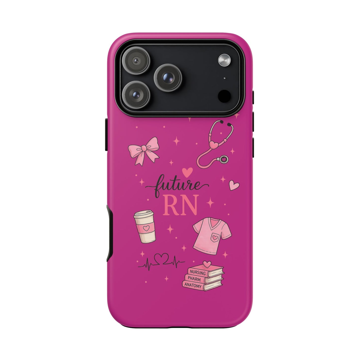Future RN design Phone Case | Nursing stethoscope scrub coffee illustrations