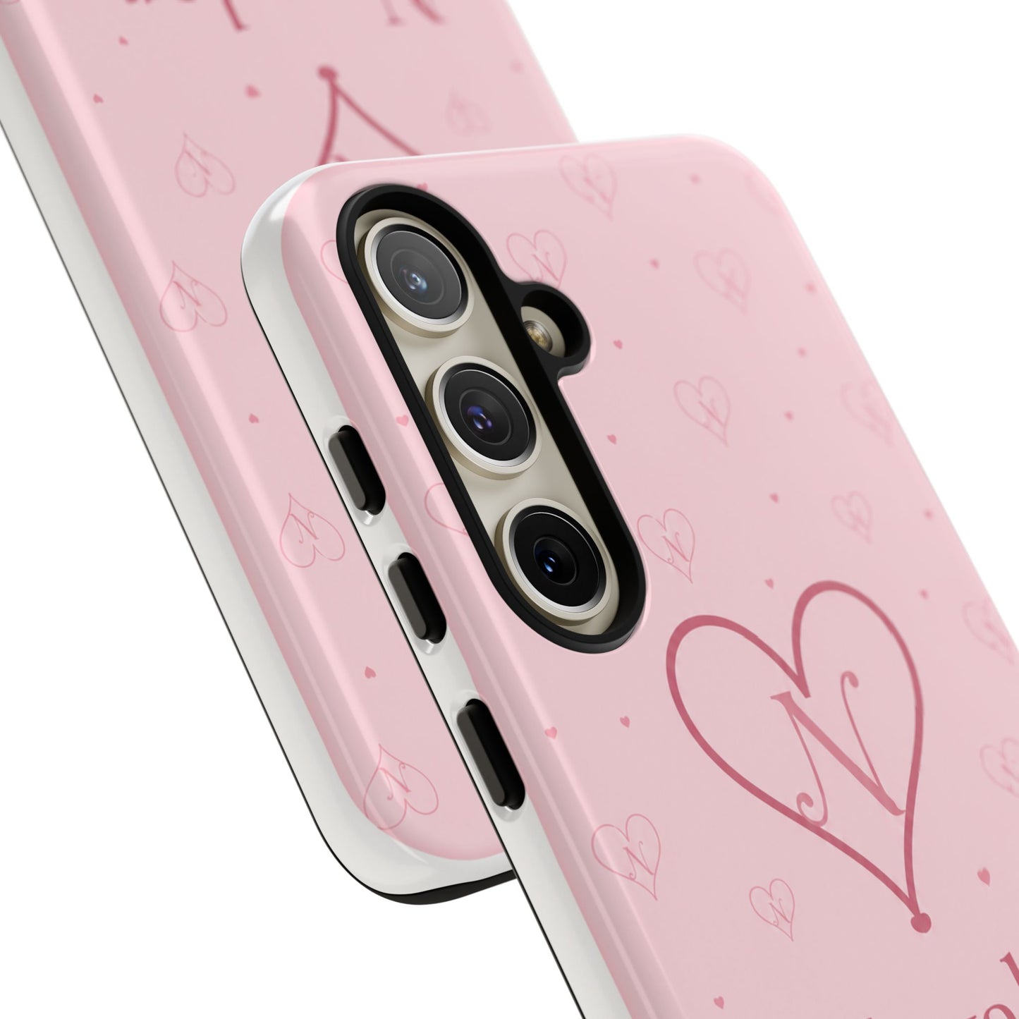 Novalor Heart Logo Tough Phone Case — Pink Protective iPhone Cover, "Wear The Love"
