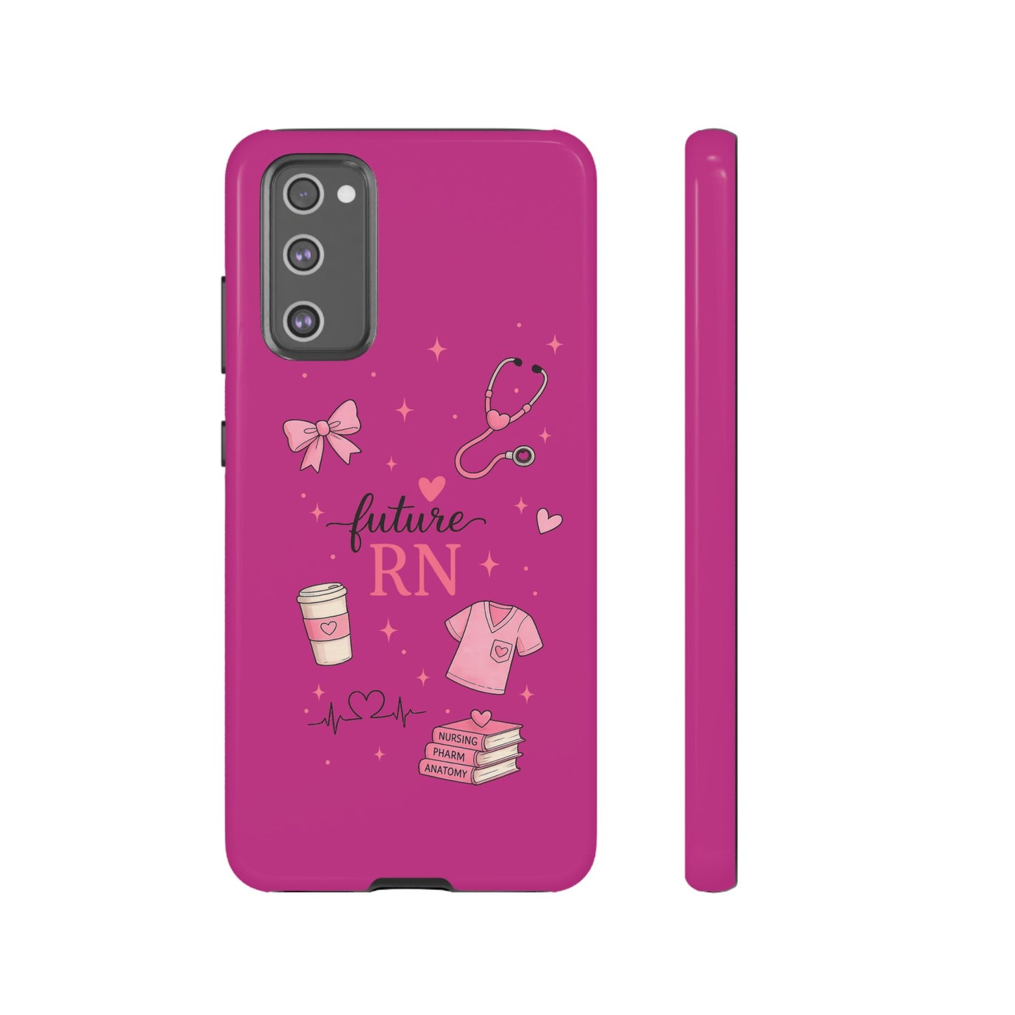 Future RN design Phone Case | Nursing stethoscope scrub coffee illustrations