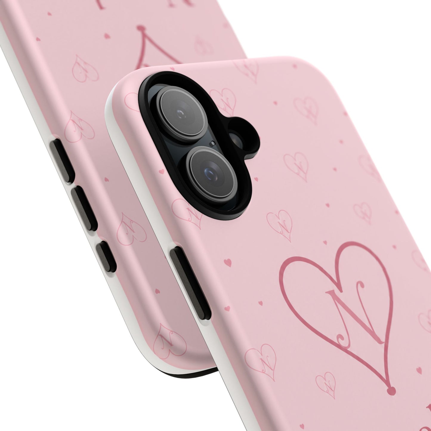Novalor Heart Logo Tough Phone Case — Pink Protective iPhone Cover, "Wear The Love"
