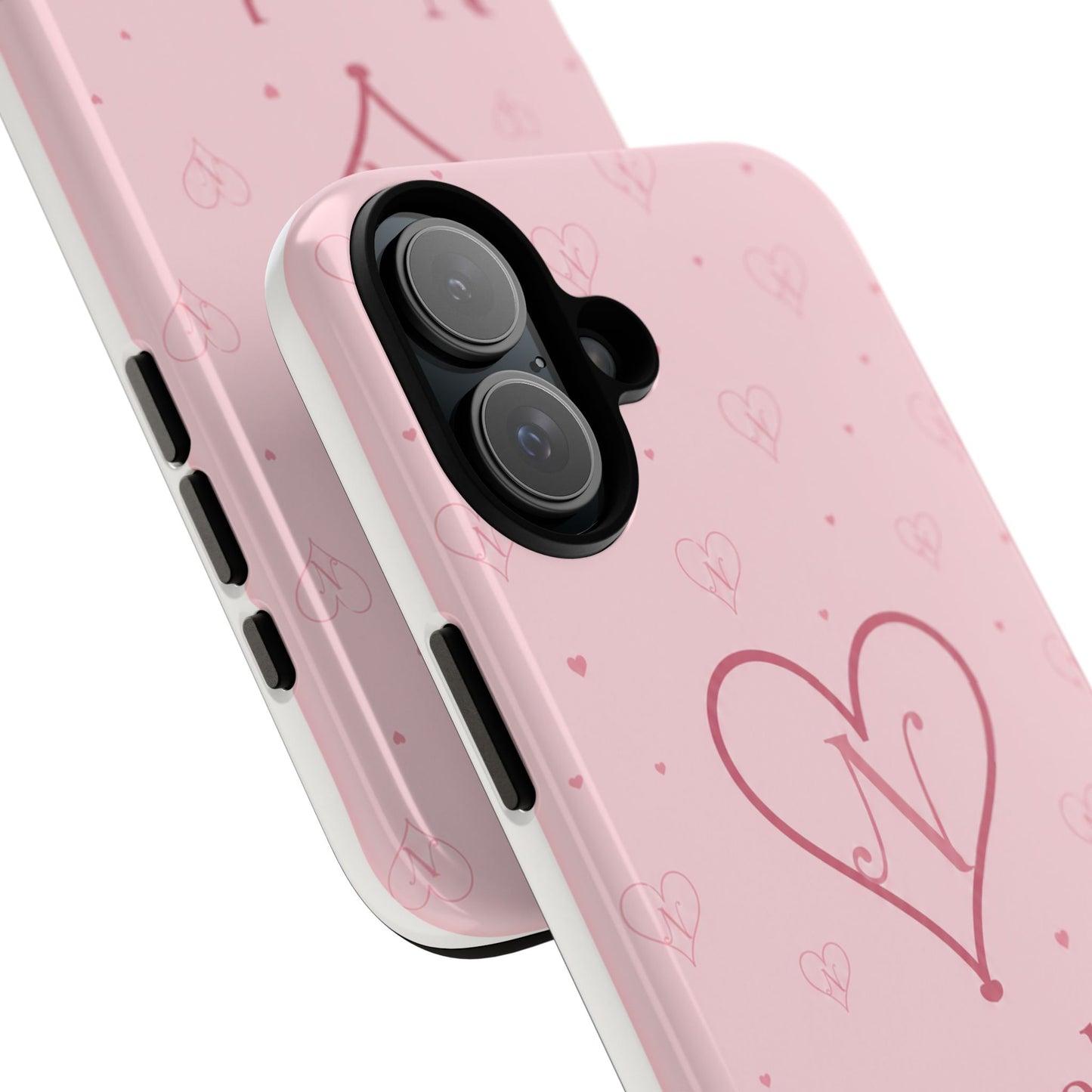 Novalor Heart Logo Tough Phone Case — Pink Protective iPhone Cover, "Wear The Love"