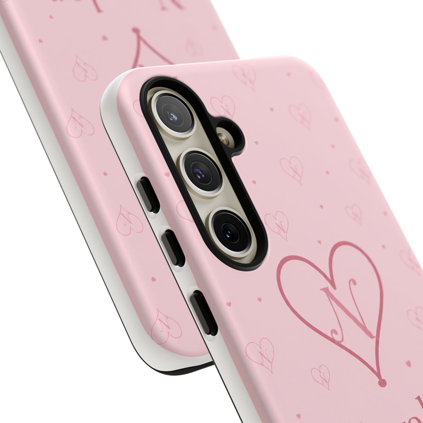 Novalor Heart Logo Tough Phone Case — Pink Protective iPhone Cover, "Wear The Love"