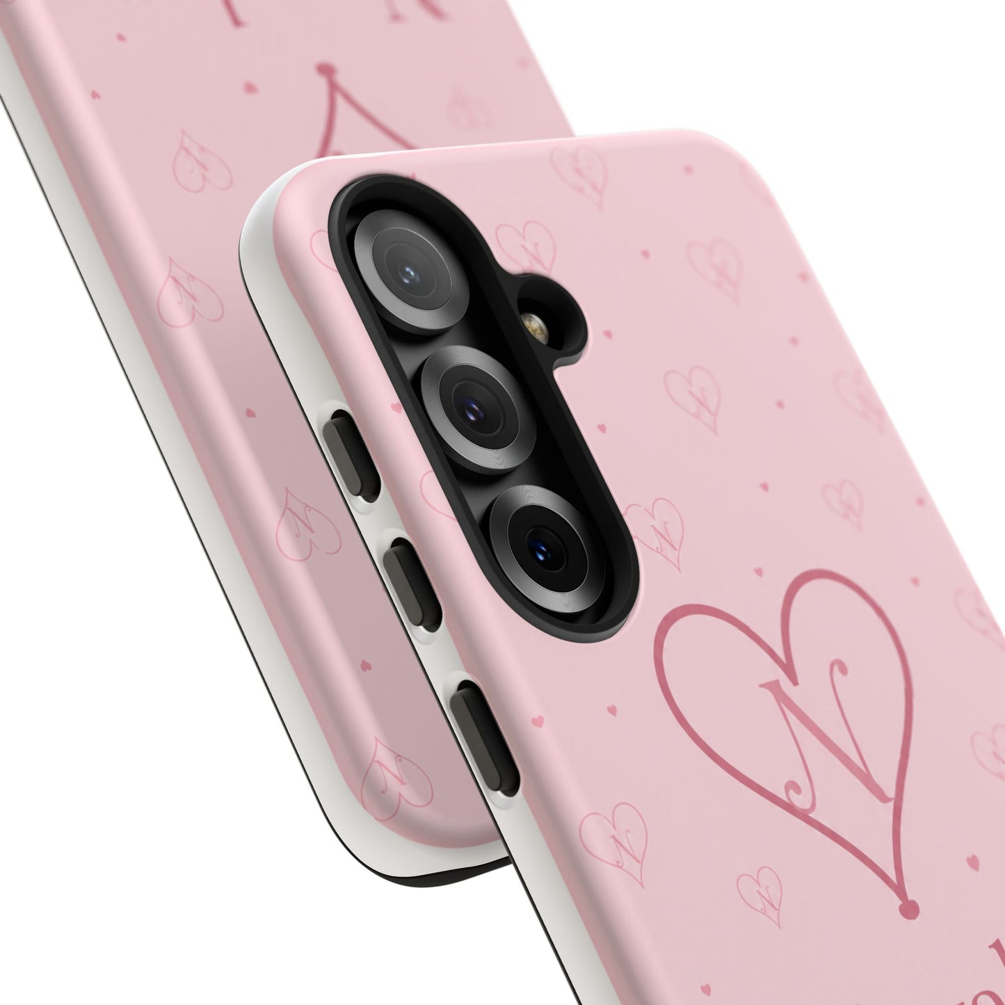 Novalor Heart Logo Tough Phone Case — Pink Protective iPhone Cover, "Wear The Love"