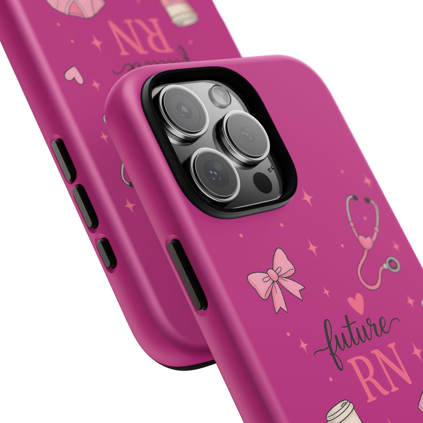 Future RN design Phone Case | Nursing stethoscope scrub coffee illustrations