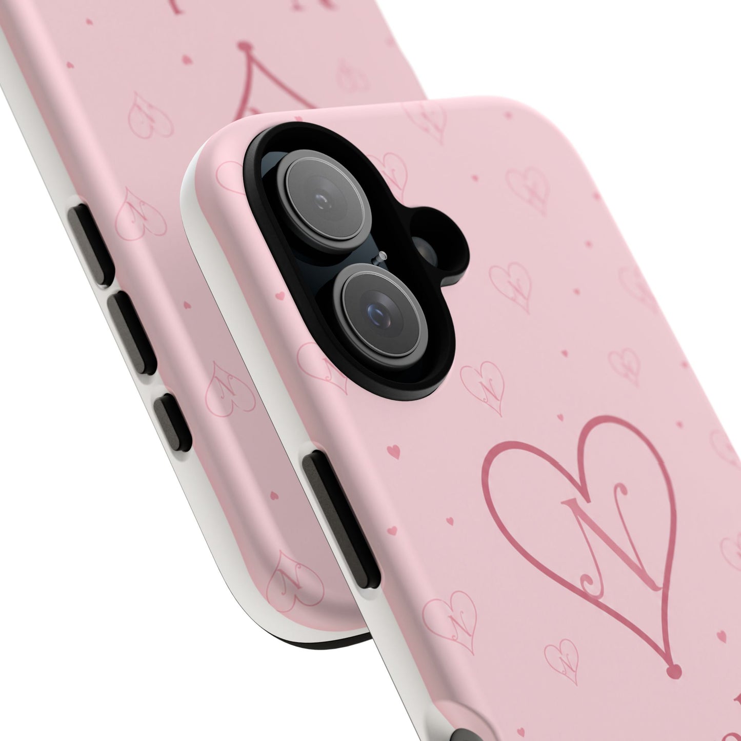 Novalor Heart Logo Tough Phone Case — Pink Protective iPhone Cover, "Wear The Love"
