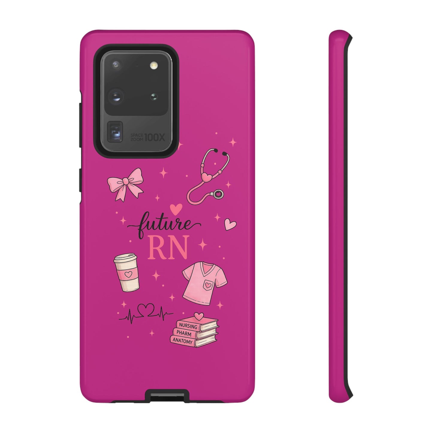 Future RN design Phone Case | Nursing stethoscope scrub coffee illustrations