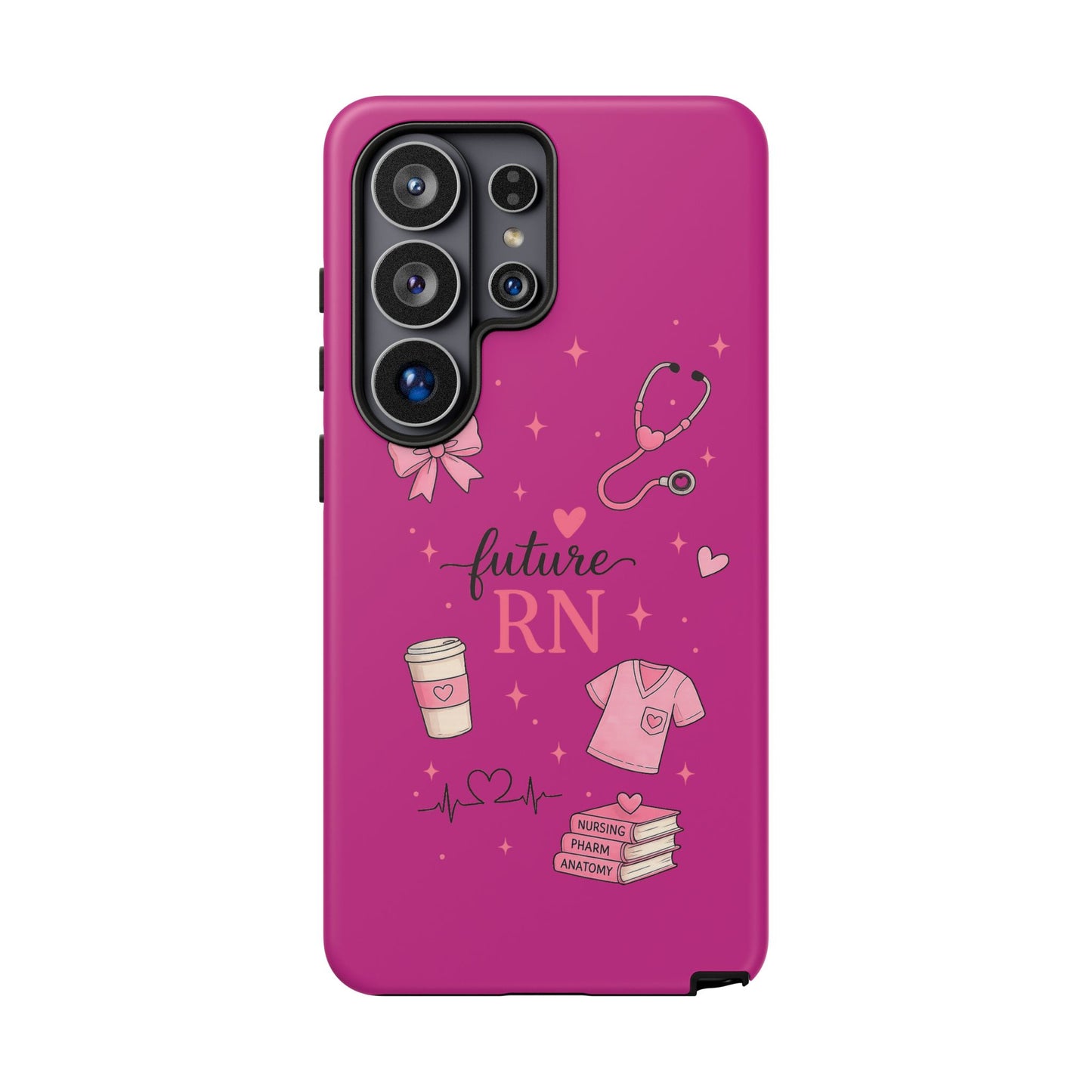 Future RN design Phone Case | Nursing stethoscope scrub coffee illustrations
