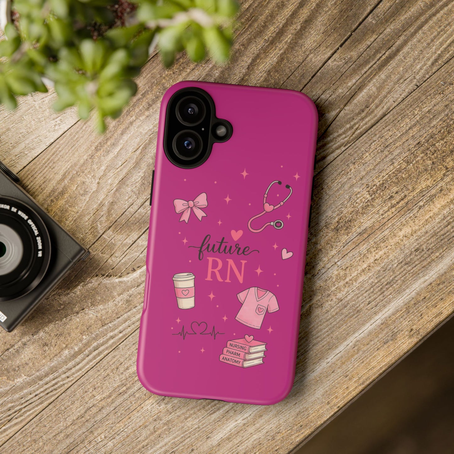 Future RN design Phone Case | Nursing stethoscope scrub coffee illustrations