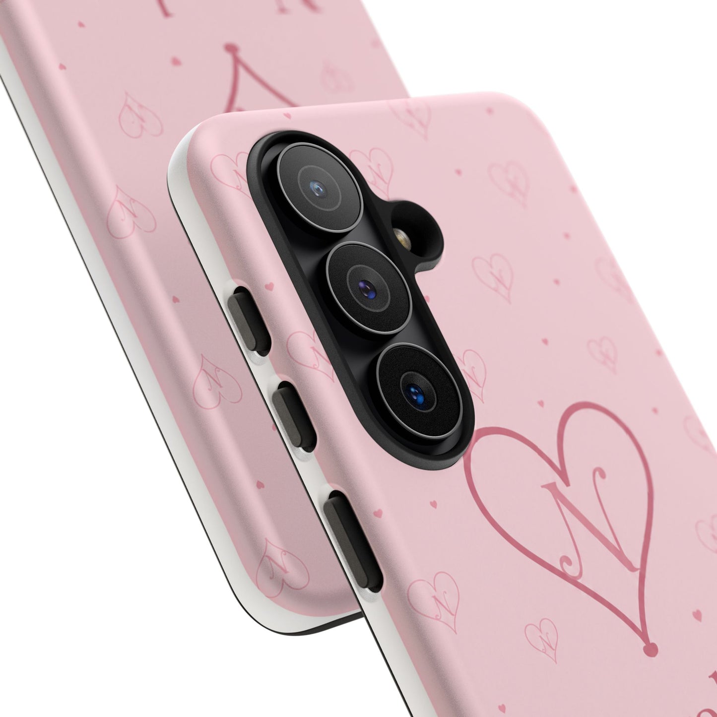 Novalor Heart Logo Tough Phone Case — Pink Protective iPhone Cover, "Wear The Love"