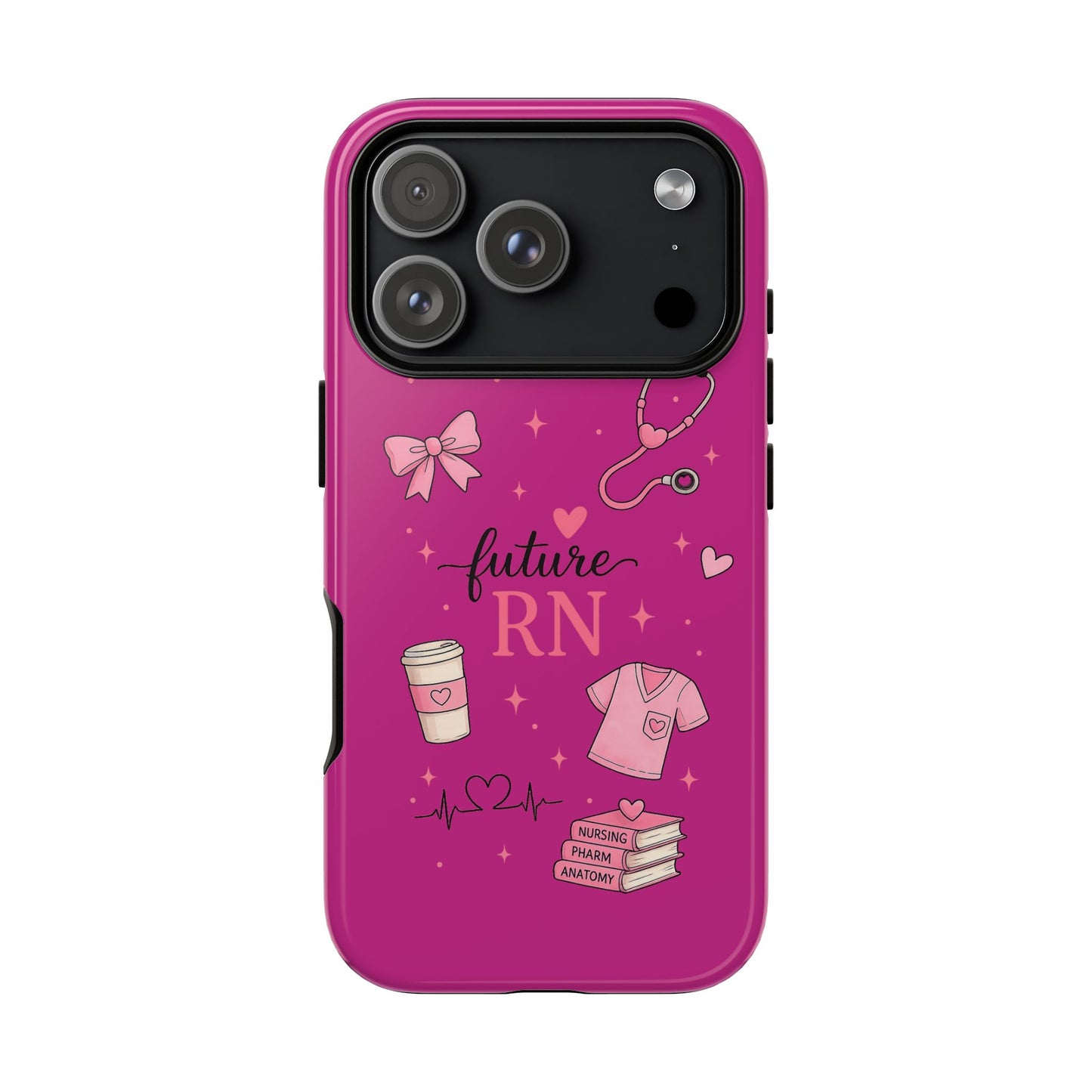 Future RN design Phone Case | Nursing stethoscope scrub coffee illustrations