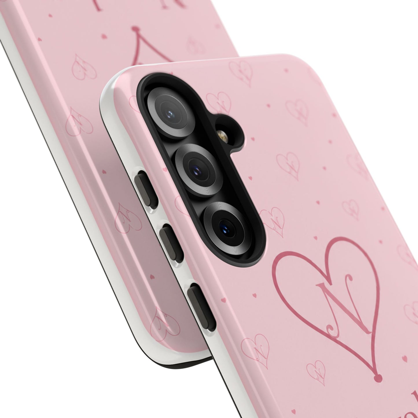 Novalor Heart Logo Tough Phone Case — Pink Protective iPhone Cover, "Wear The Love"