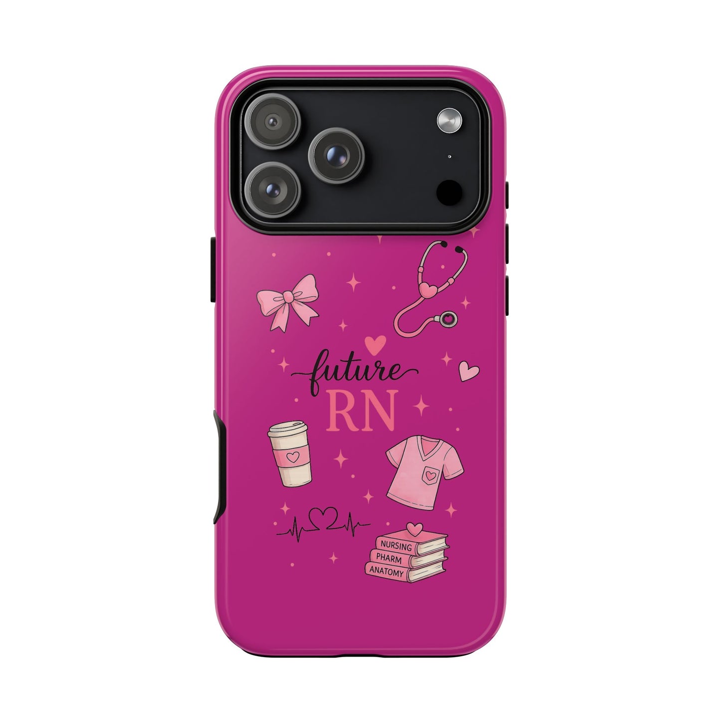 Future RN design Phone Case | Nursing stethoscope scrub coffee illustrations