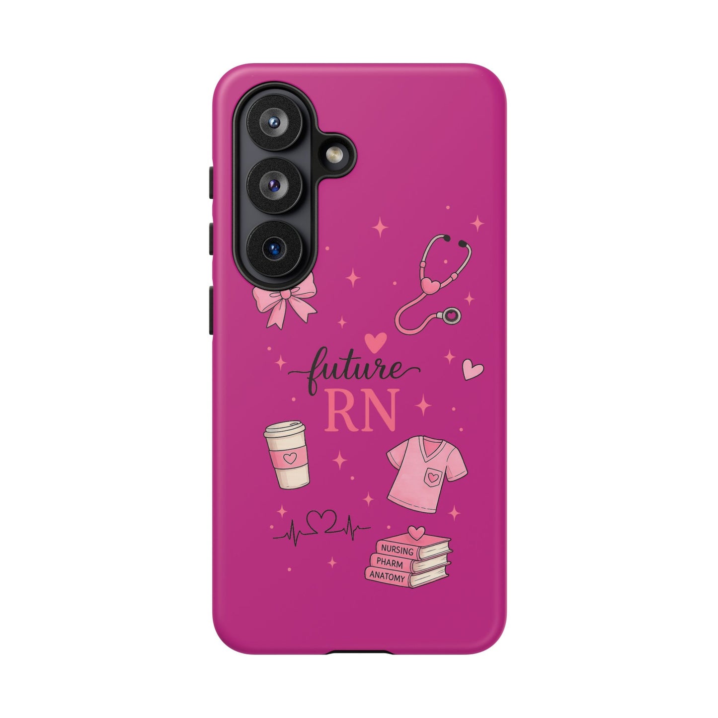Future RN design Phone Case | Nursing stethoscope scrub coffee illustrations