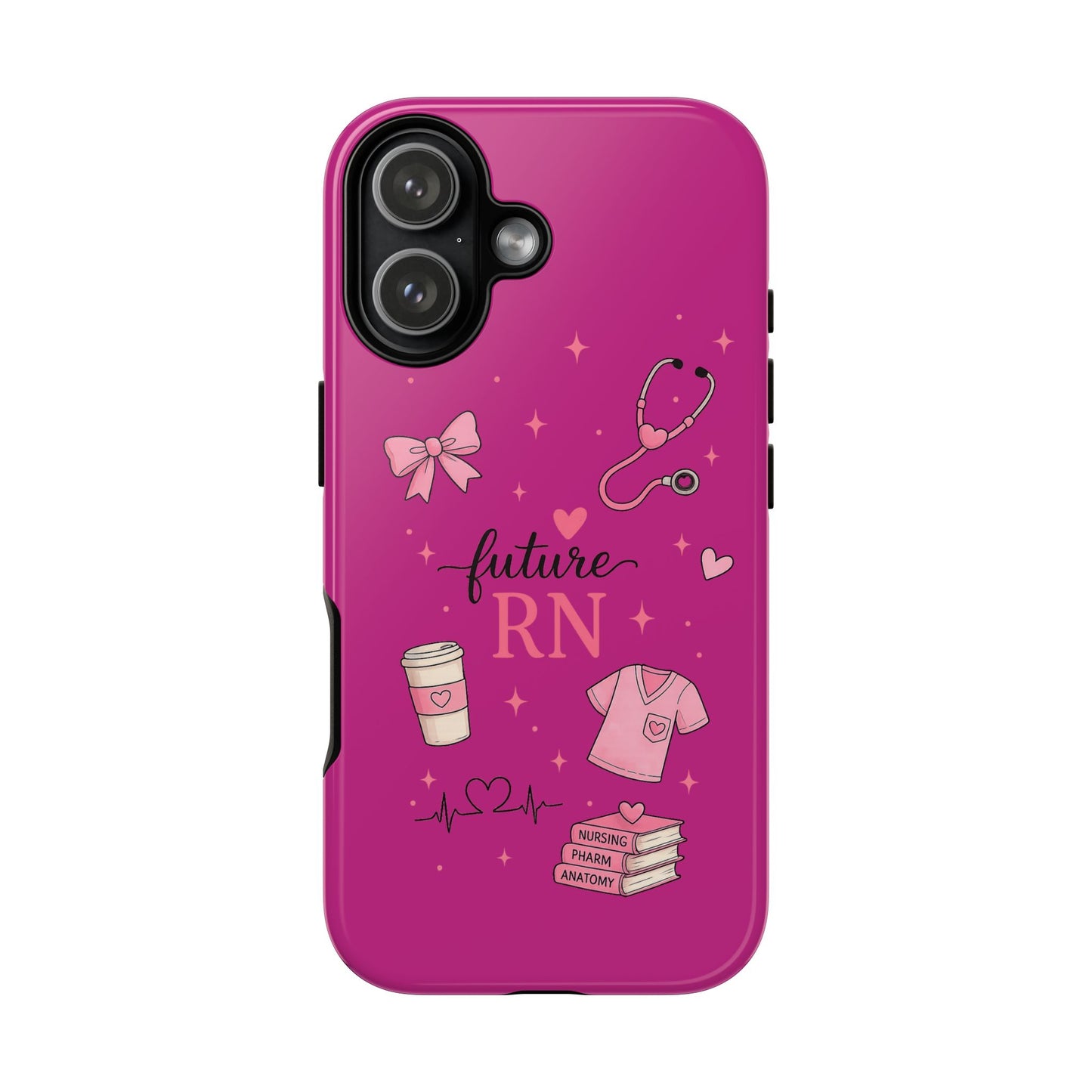 Future RN design Phone Case | Nursing stethoscope scrub coffee illustrations