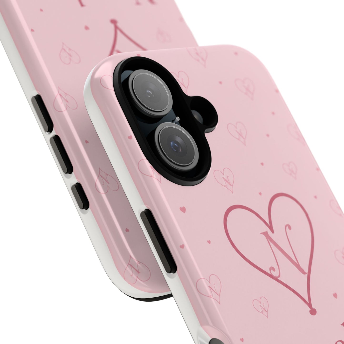 Novalor Heart Logo Tough Phone Case — Pink Protective iPhone Cover, "Wear The Love"