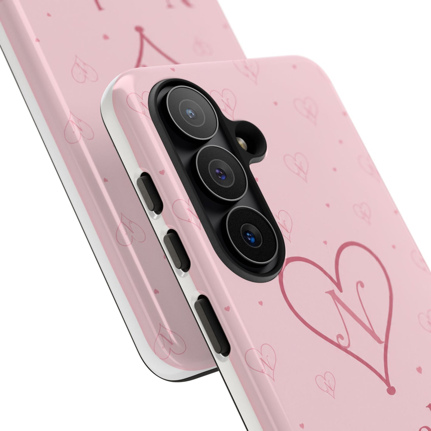 Novalor Heart Logo Tough Phone Case — Pink Protective iPhone Cover, "Wear The Love"