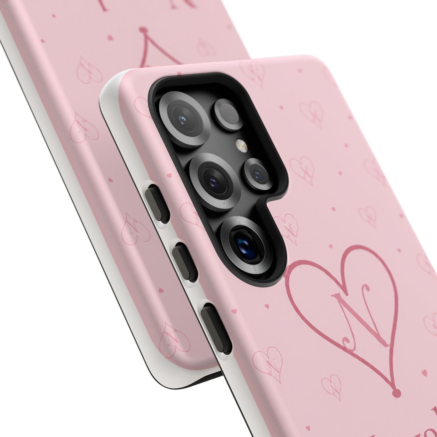 Novalor Heart Logo Tough Phone Case — Pink Protective iPhone Cover, "Wear The Love"