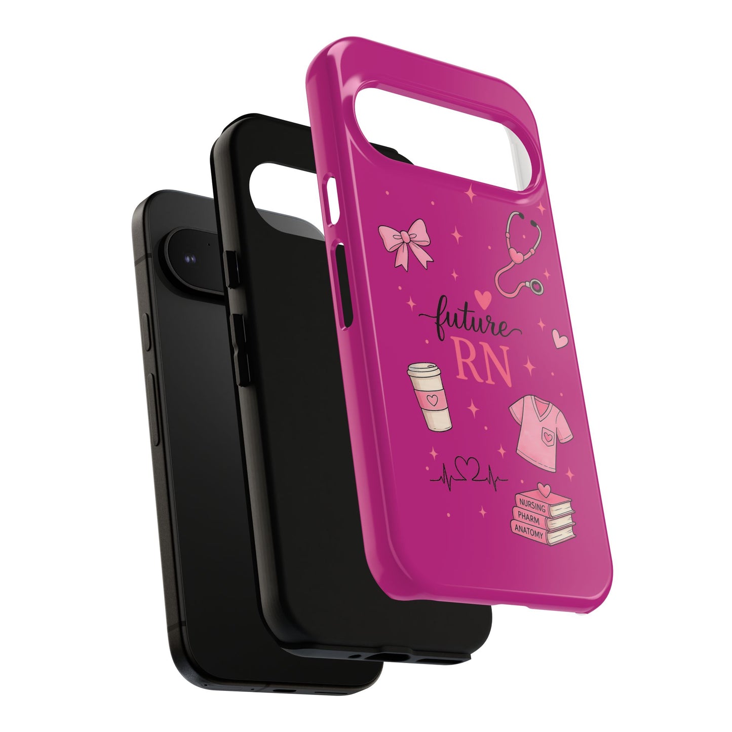 Future RN design Phone Case | Nursing stethoscope scrub coffee illustrations