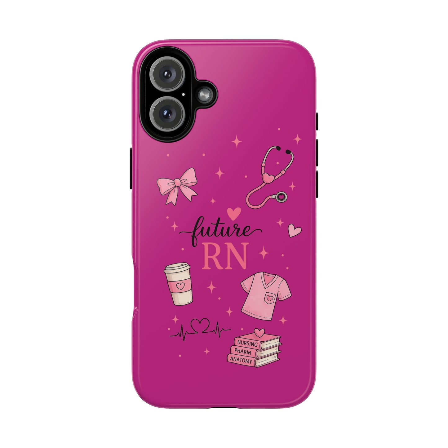 Future RN design Phone Case | Nursing stethoscope scrub coffee illustrations