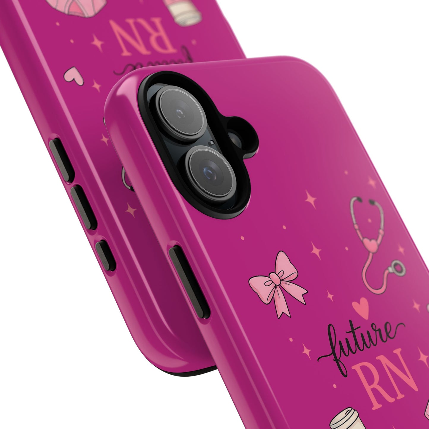 Future RN design Phone Case | Nursing stethoscope scrub coffee illustrations