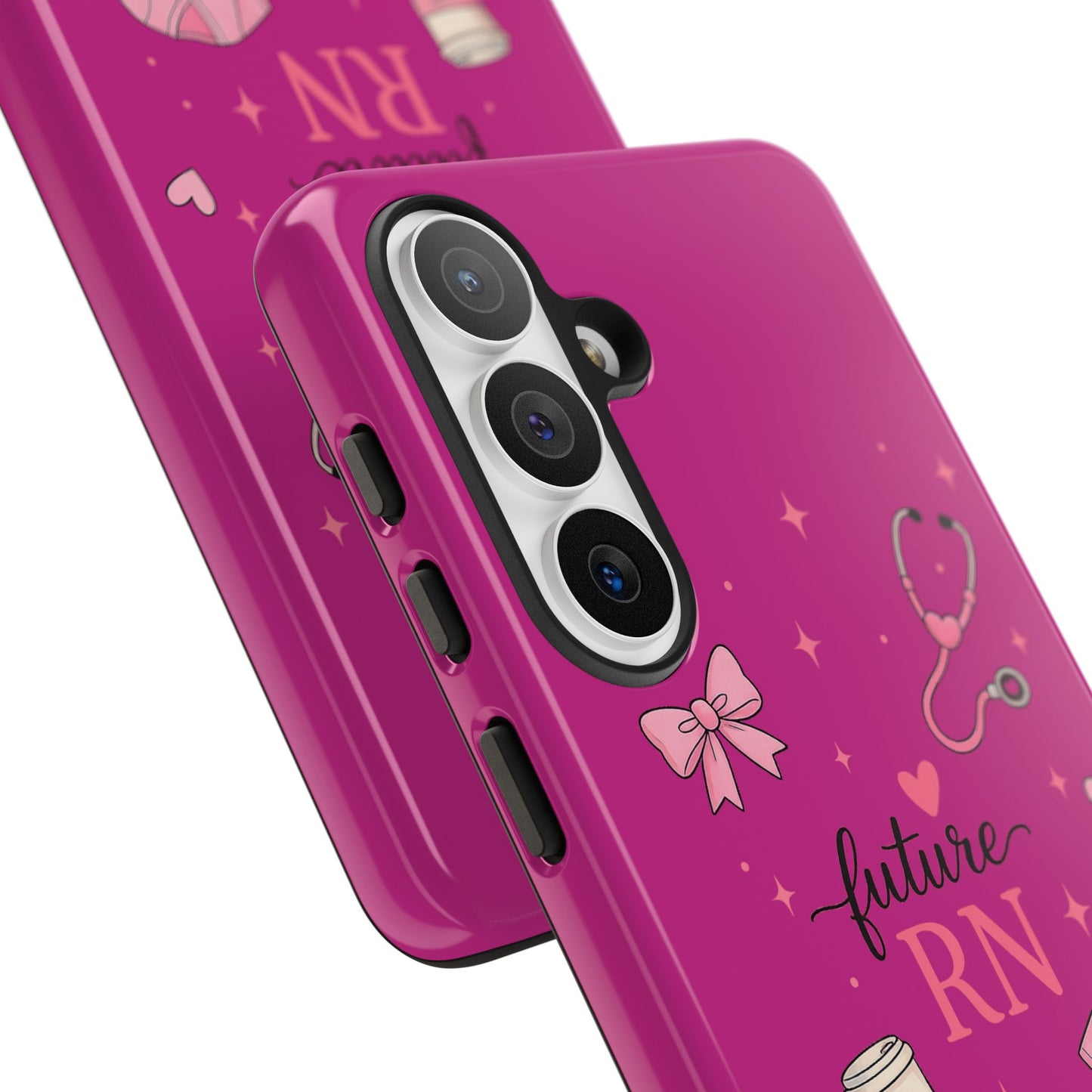 Future RN design Phone Case | Nursing stethoscope scrub coffee illustrations