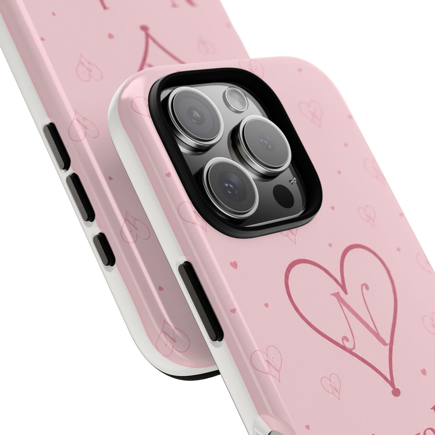 Novalor Heart Logo Tough Phone Case — Pink Protective iPhone Cover, "Wear The Love"