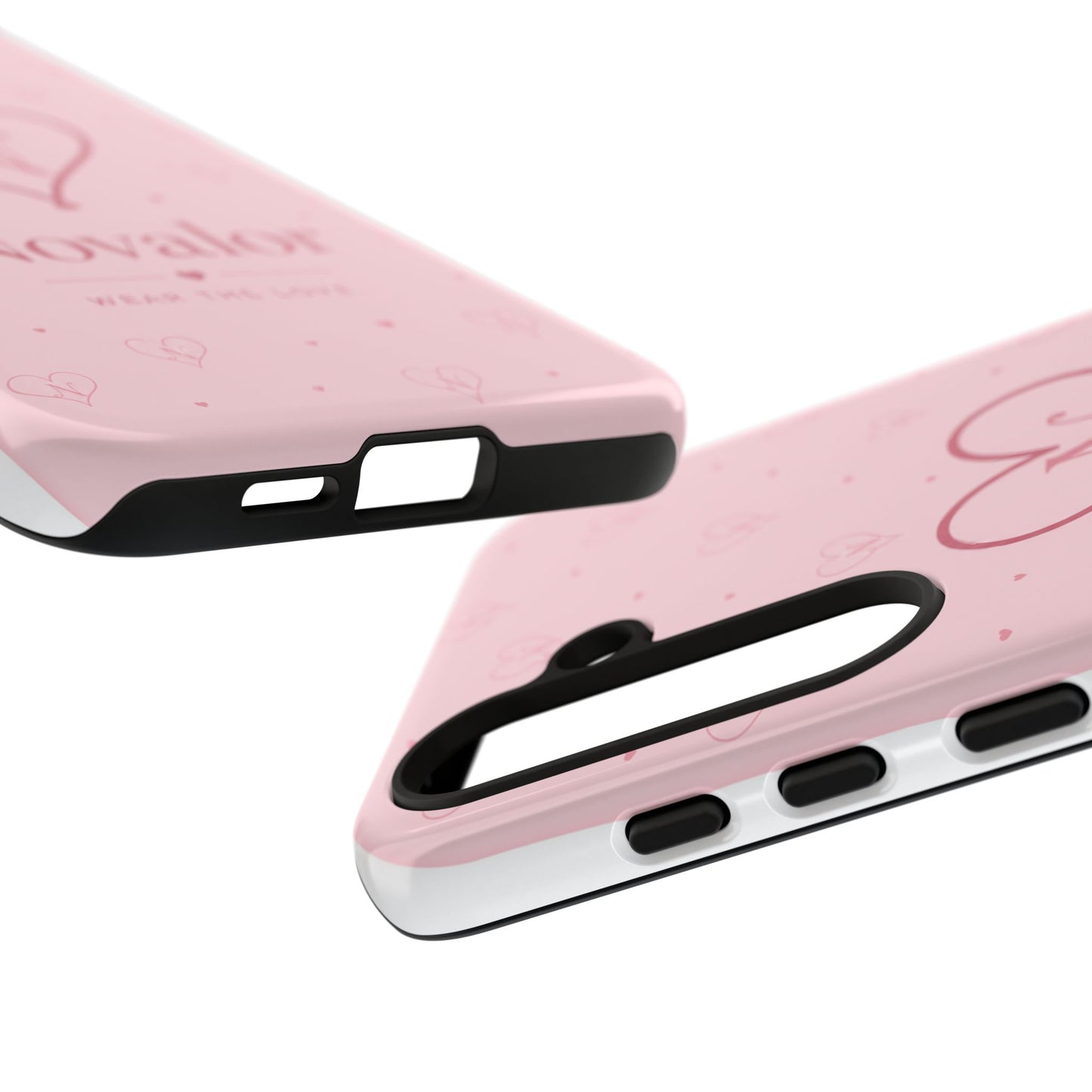 Novalor Heart Logo Tough Phone Case — Pink Protective iPhone Cover, "Wear The Love"