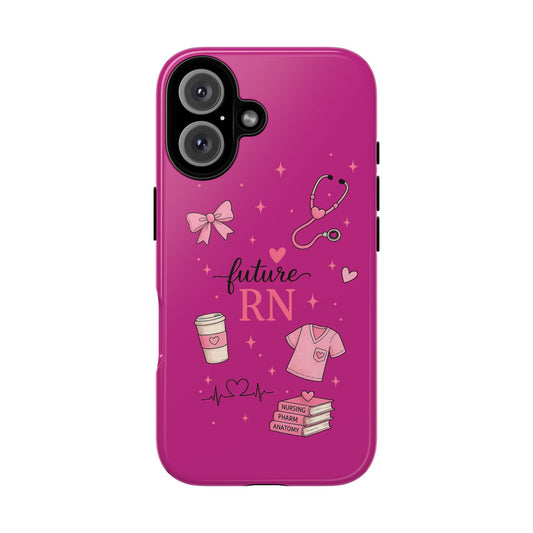 Future RN design Phone Case | Nursing stethoscope scrub coffee illustrations