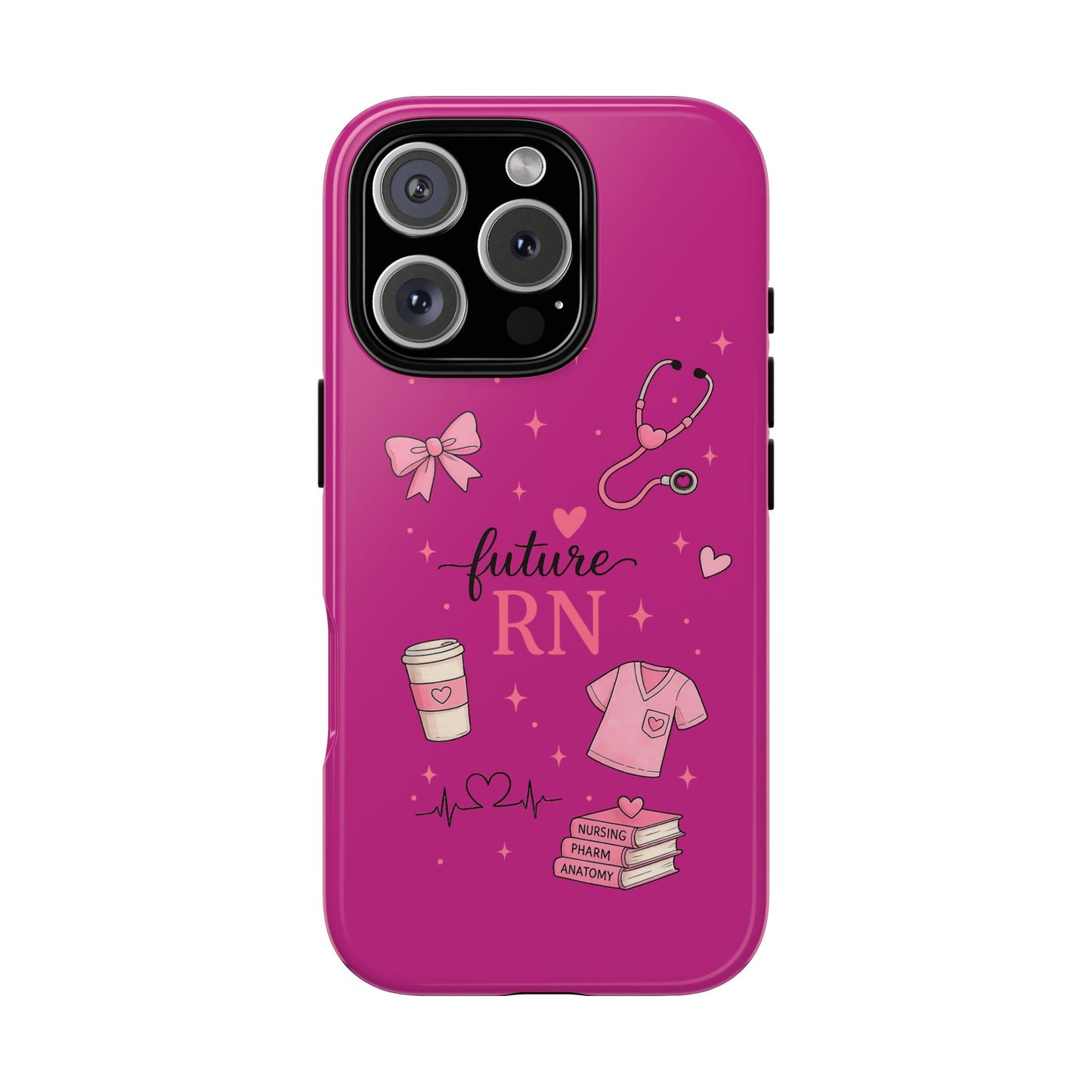 Future RN design Phone Case | Nursing stethoscope scrub coffee illustrations