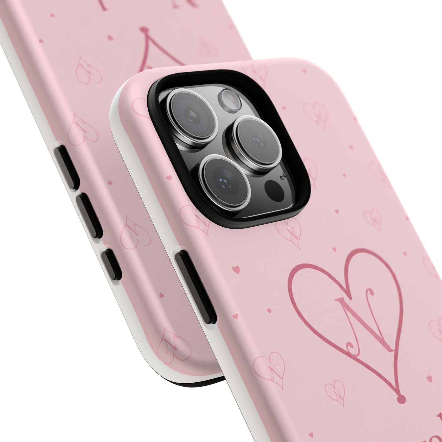 Novalor Heart Logo Tough Phone Case — Pink Protective iPhone Cover, "Wear The Love"