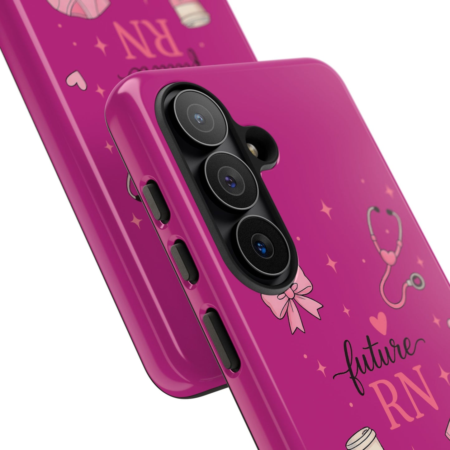 Future RN design Phone Case | Nursing stethoscope scrub coffee illustrations