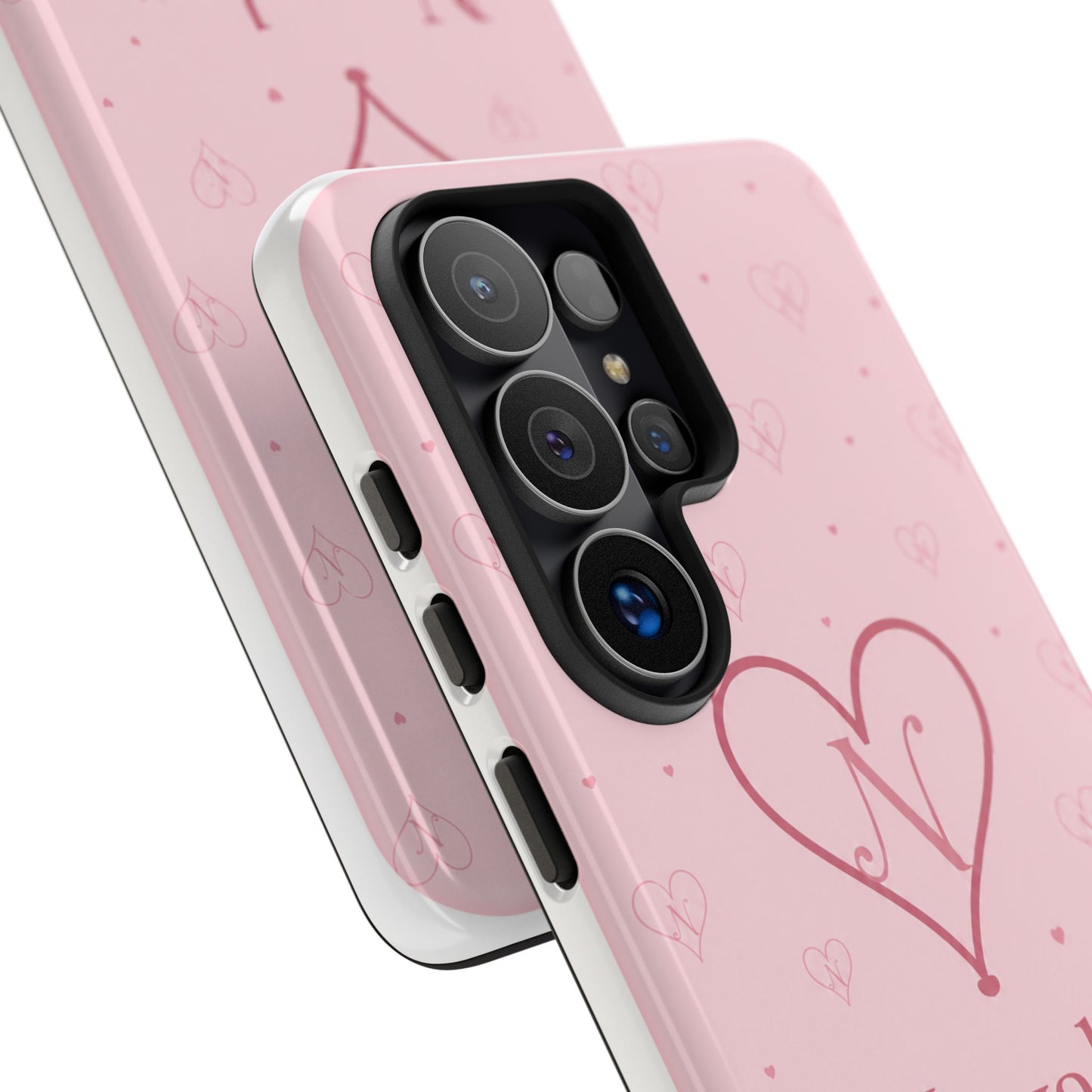 Novalor Heart Logo Tough Phone Case — Pink Protective iPhone Cover, "Wear The Love"