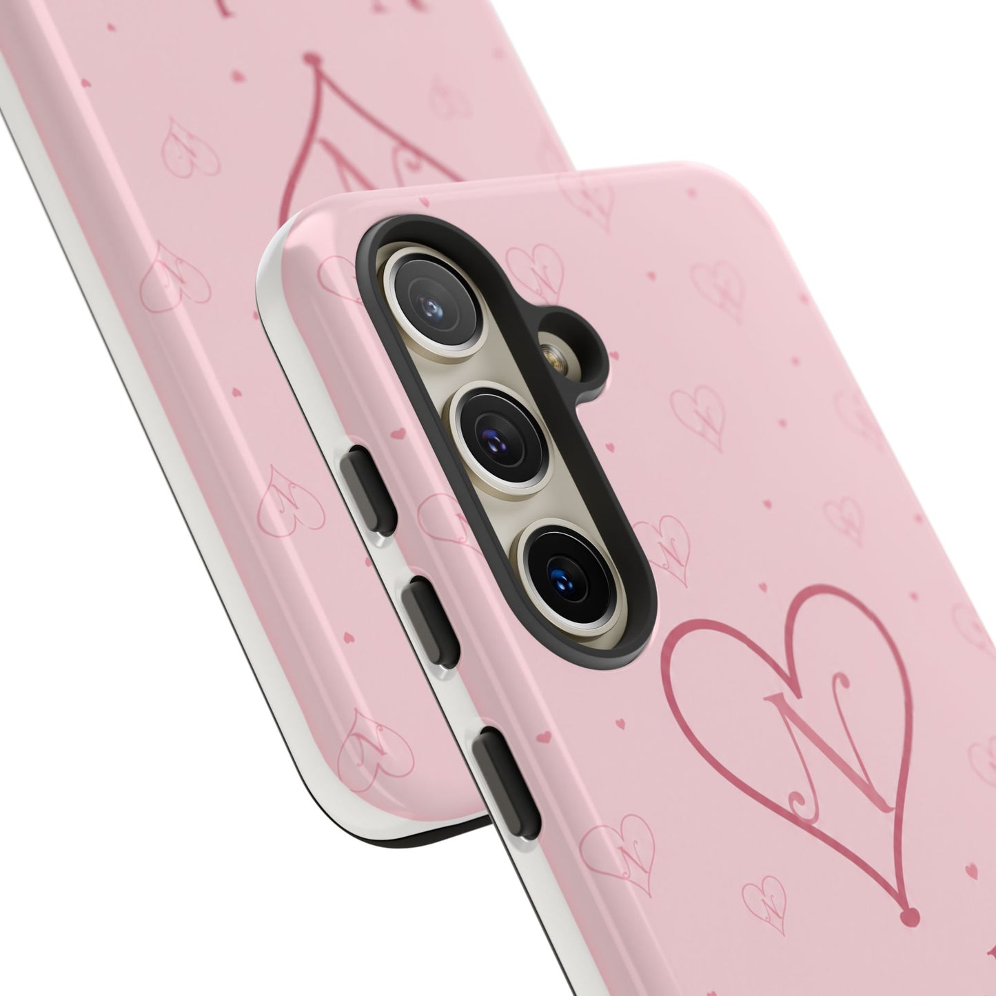 Novalor Heart Logo Tough Phone Case — Pink Protective iPhone Cover, "Wear The Love"