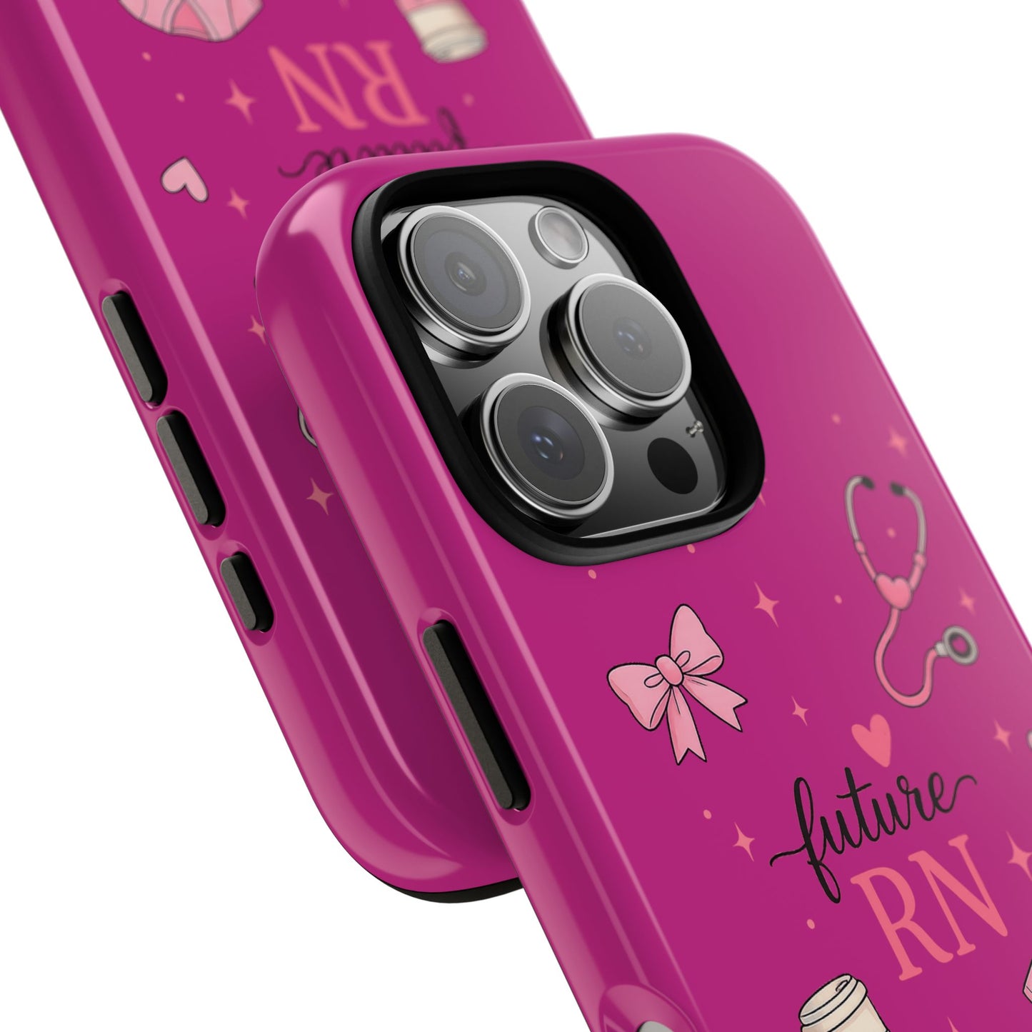 Future RN design Phone Case | Nursing stethoscope scrub coffee illustrations