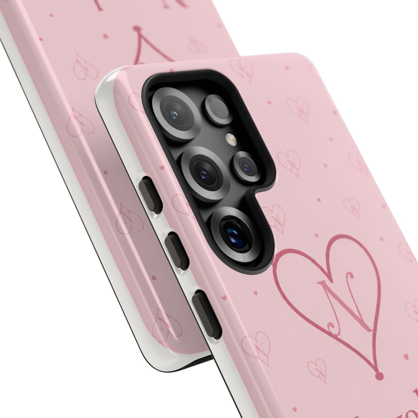 Novalor Heart Logo Tough Phone Case — Pink Protective iPhone Cover, "Wear The Love"