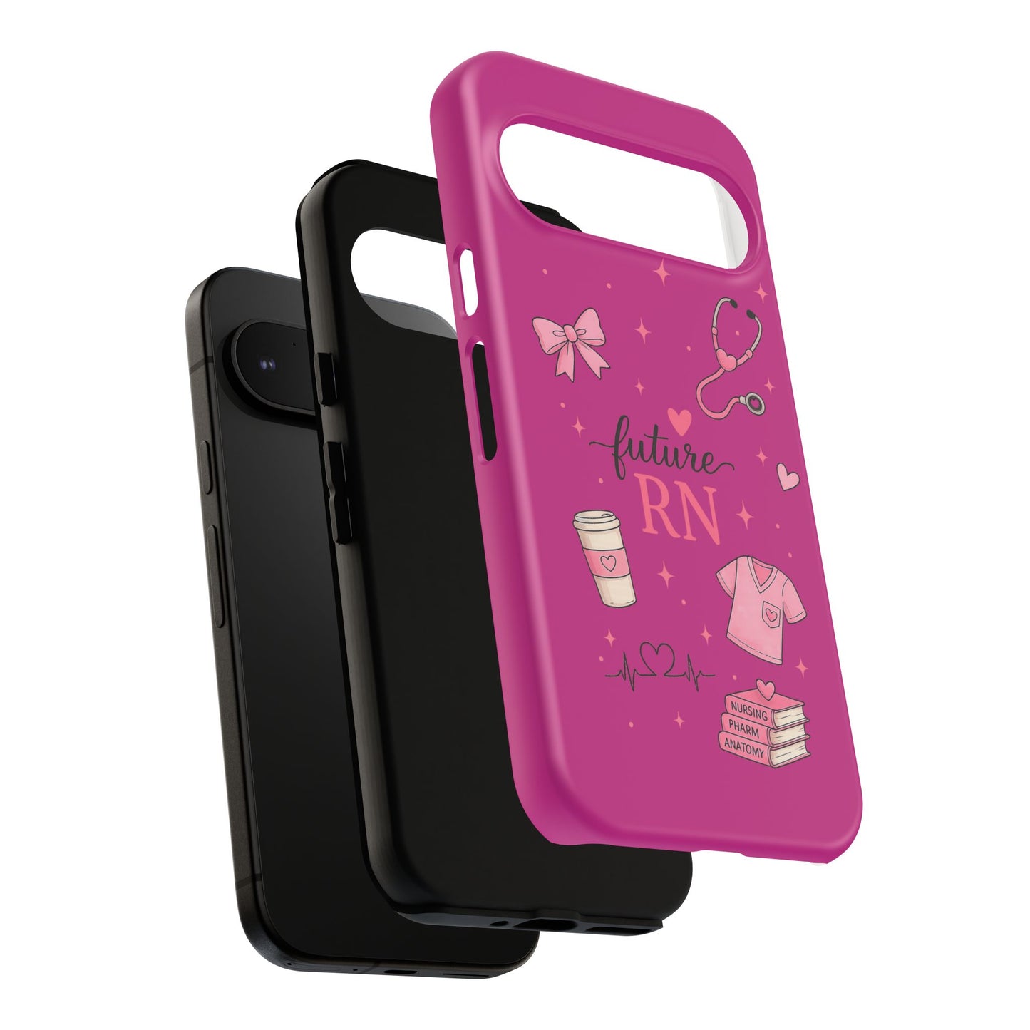 Future RN design Phone Case | Nursing stethoscope scrub coffee illustrations