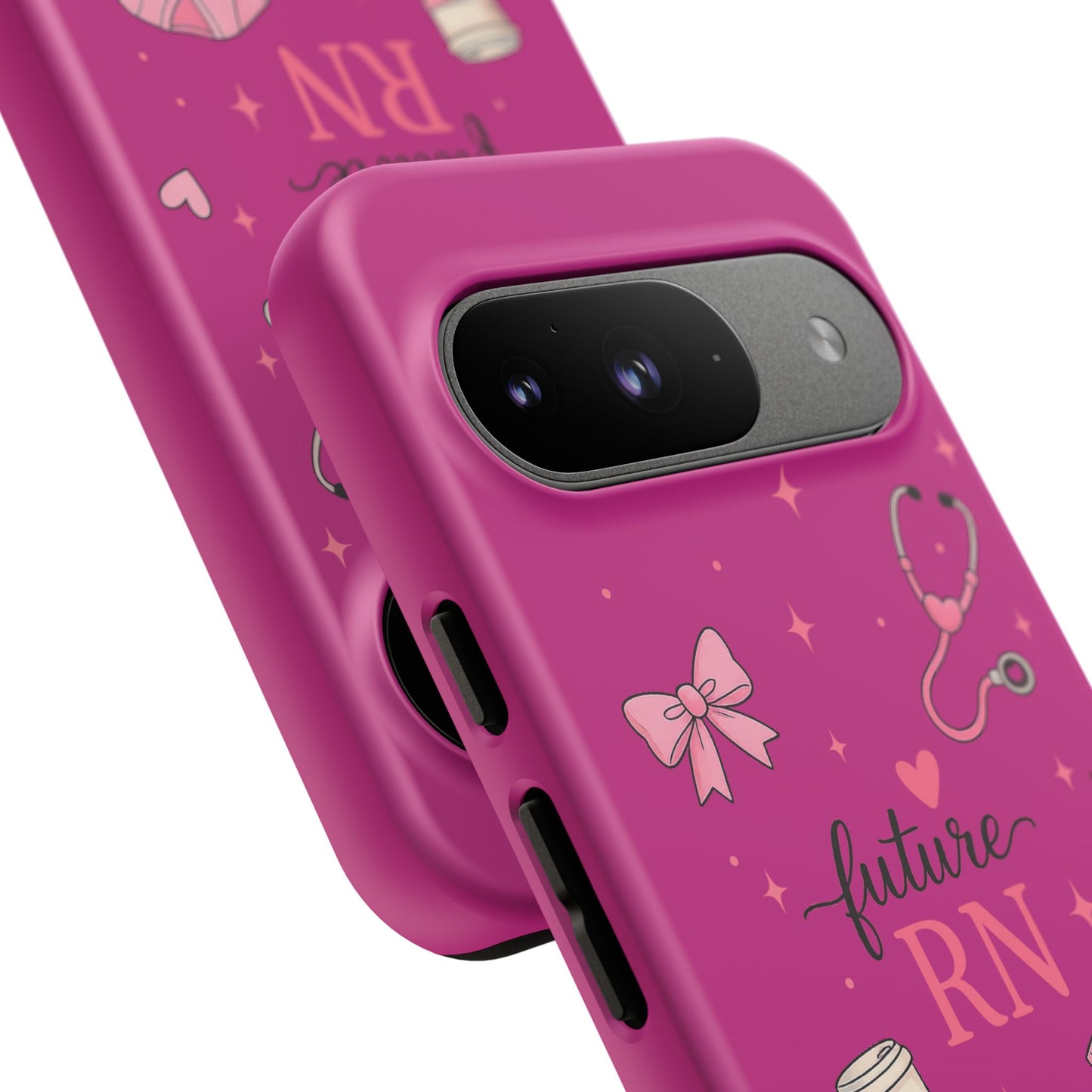 Future RN design Phone Case | Nursing stethoscope scrub coffee illustrations