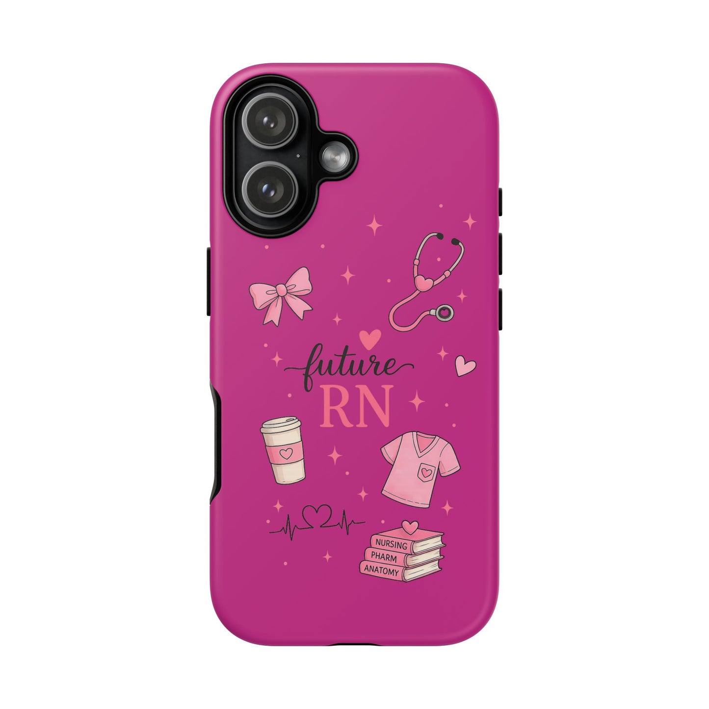 Future RN design Phone Case | Nursing stethoscope scrub coffee illustrations