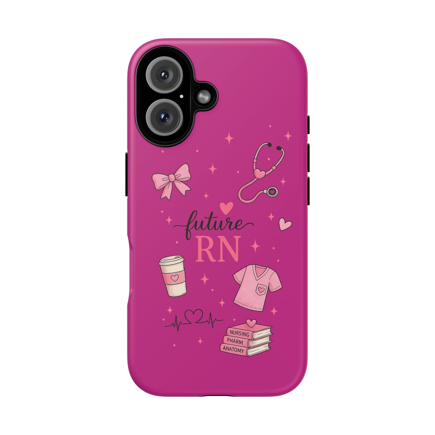 Future RN design Phone Case | Nursing stethoscope scrub coffee illustrations