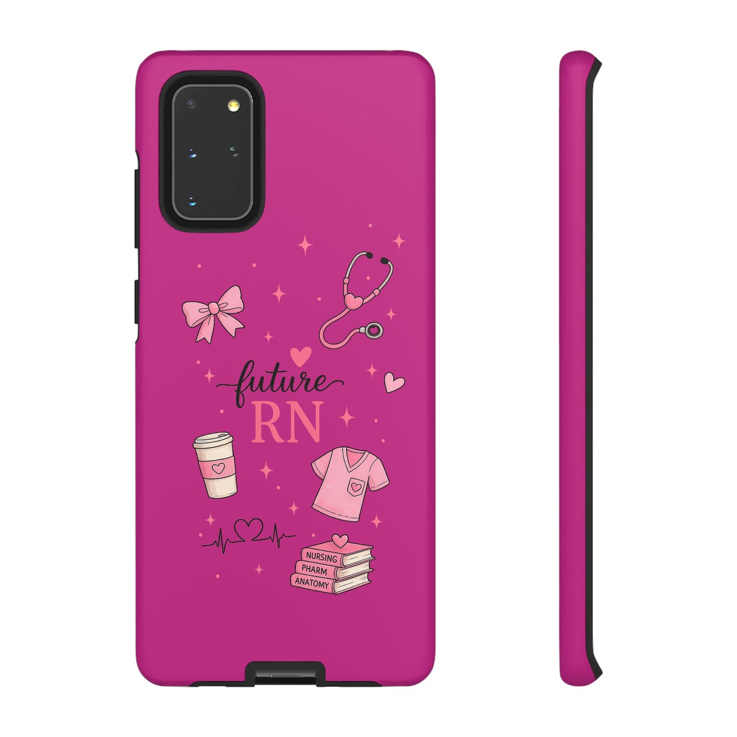 Future RN design Phone Case | Nursing stethoscope scrub coffee illustrations