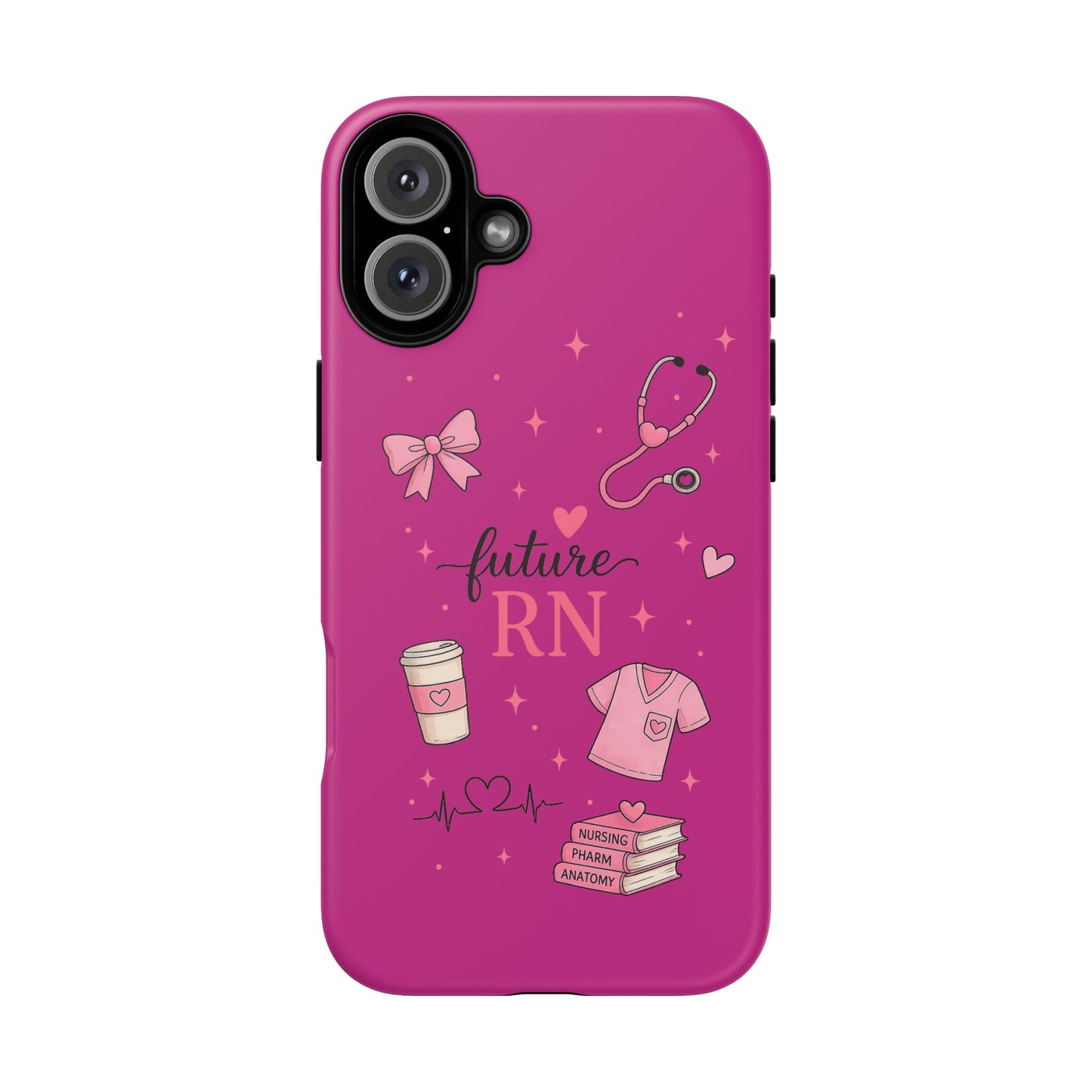 Future RN design Phone Case | Nursing stethoscope scrub coffee illustrations