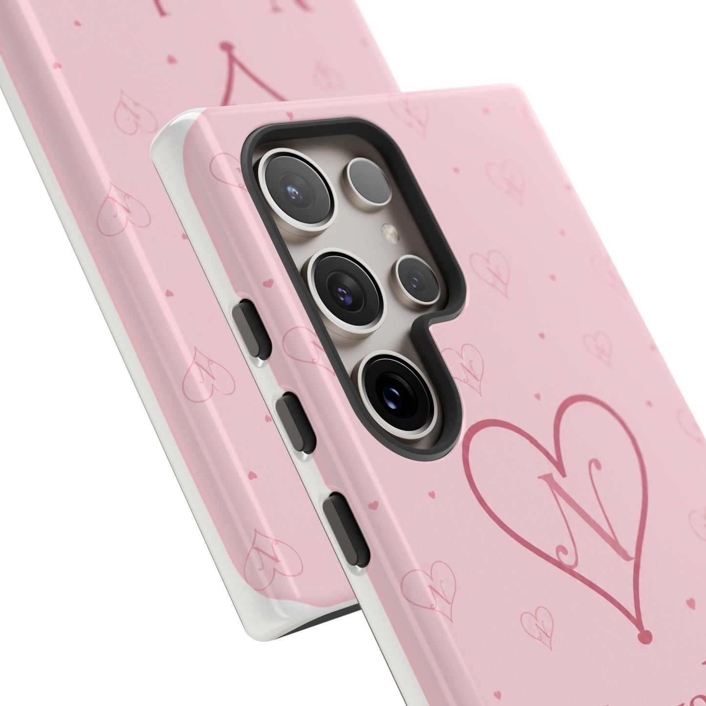 Novalor Heart Logo Tough Phone Case — Pink Protective iPhone Cover, "Wear The Love"